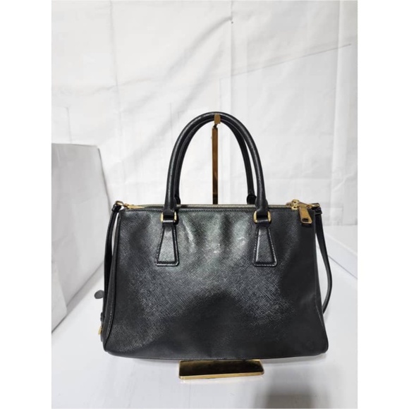 Authentic PRADA Saffiano Small Galleria Double Zip Tote Bag Black - Picture 15 of 15